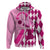 Personalised Think Pink Hoodie Golf Argyle Pattern Breast Cancer Awareness - Wonder Print Shop