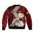 Latvia Independence Day Bomber Jacket Latvijas White Wagtail With Daisy Flowers - Wonder Print Shop