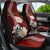 Latvia Independence Day Car Seat Cover Latvijas White Wagtail With Daisy Flowers - Wonder Print Shop