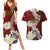 Latvia Independence Day Couples Matching Summer Maxi Dress and Hawaiian Shirt Latvijas White Wagtail With Daisy Flowers - Wonder Print Shop