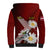 Latvia Independence Day Sherpa Hoodie Latvijas White Wagtail With Daisy Flowers - Wonder Print Shop