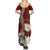 Latvia Independence Day Summer Maxi Dress Latvijas White Wagtail With Daisy Flowers - Wonder Print Shop