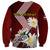 Latvia Independence Day Sweatshirt Latvijas White Wagtail With Daisy Flowers - Wonder Print Shop