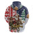 Kangaroo Australia Christmas Zip Hoodie Xmas Pattern - Wonder Print Shop