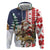 Kangaroo Australia Christmas Zip Hoodie Xmas Pattern - Wonder Print Shop