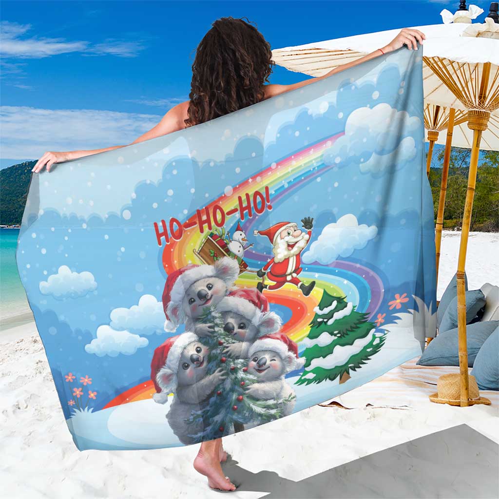 Australia Koala Christmas Sarong Santa Claus Ho Ho Ho - Wonder Print Shop