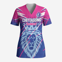 Custom Chittagong Cricket Scrub Top Faith Honour Strength - Wonder Print Shop