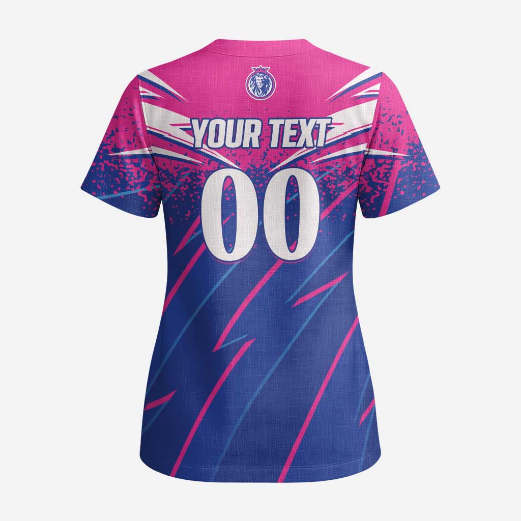 Custom Chittagong Cricket Scrub Top Faith Honour Strength - Wonder Print Shop