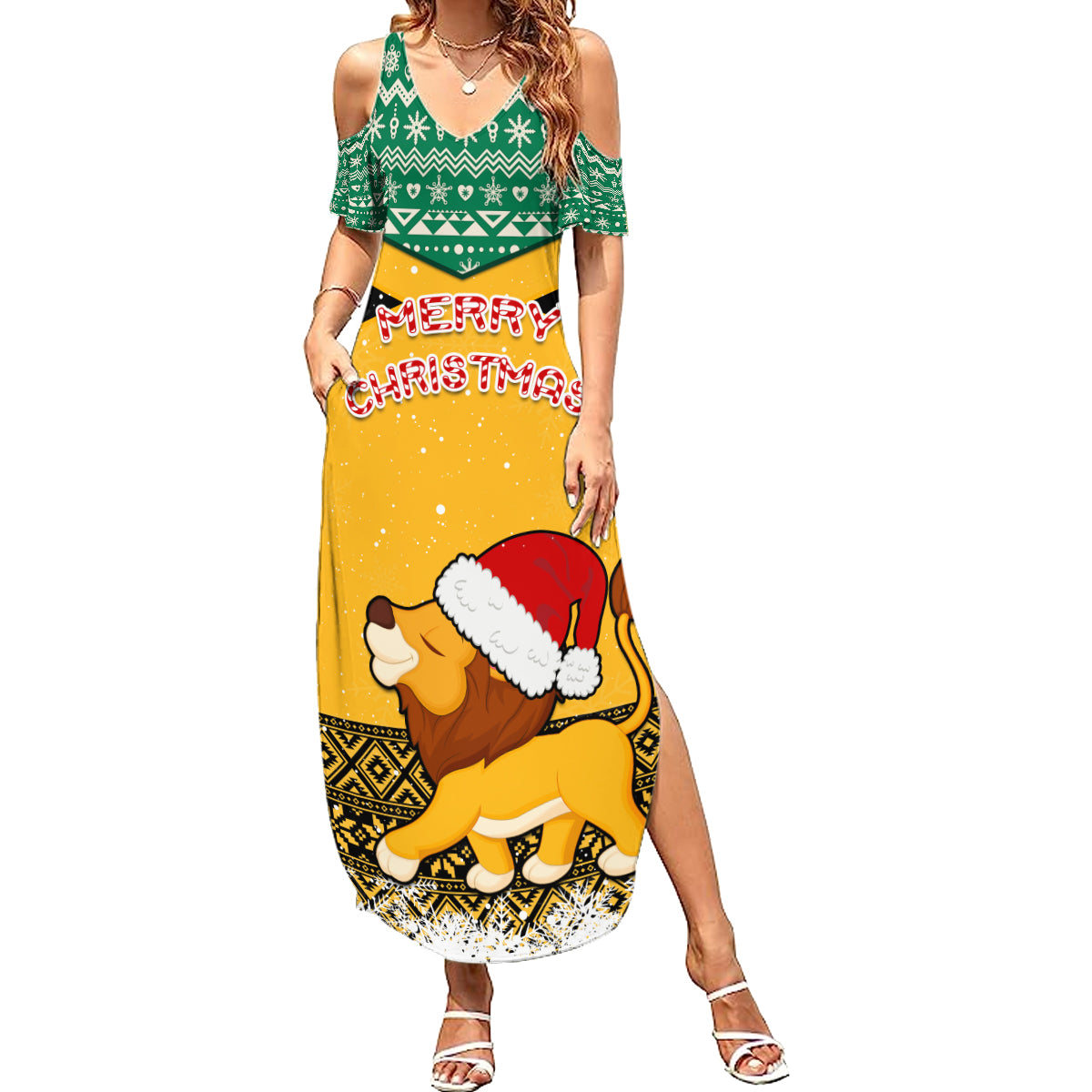 custom-jamaica-christmas-summer-maxi-dress-jumieka-santa-lion