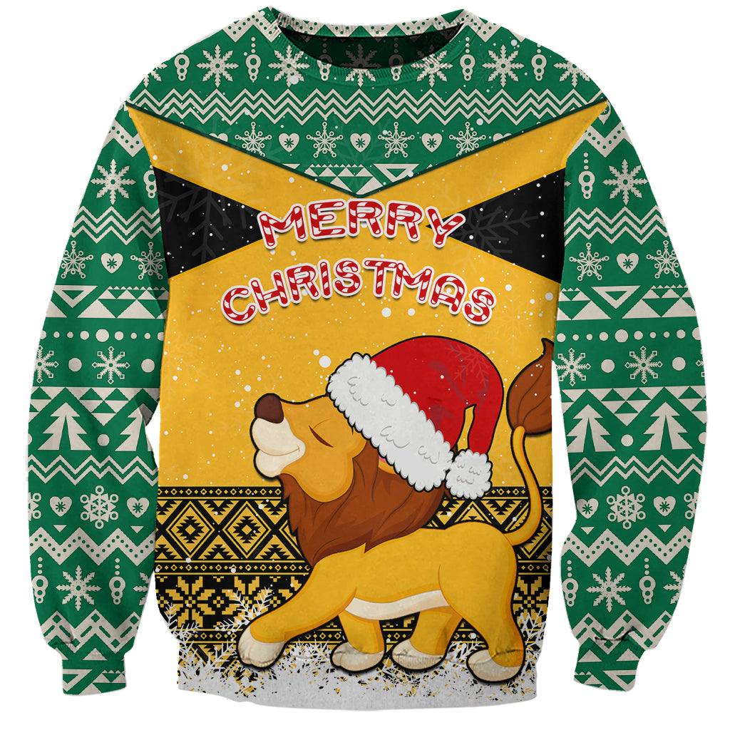 custom-jamaica-christmas-sweatshirt-jumieka-santa-lion