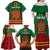 Morocco Proclamation Day Family Matching Off Shoulder Maxi Dress and Hawaiian Shirt Marruecos Coat of Arms Roses Pattern - Wonder Print Shop