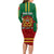 morocco-proclamation-day-long-sleeve-bodycon-dress-marruecos-coat-of-arms-roses-pattern