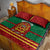 Morocco Proclamation Day Quilt Bed Set Marruecos Coat of Arms Roses Pattern - Wonder Print Shop