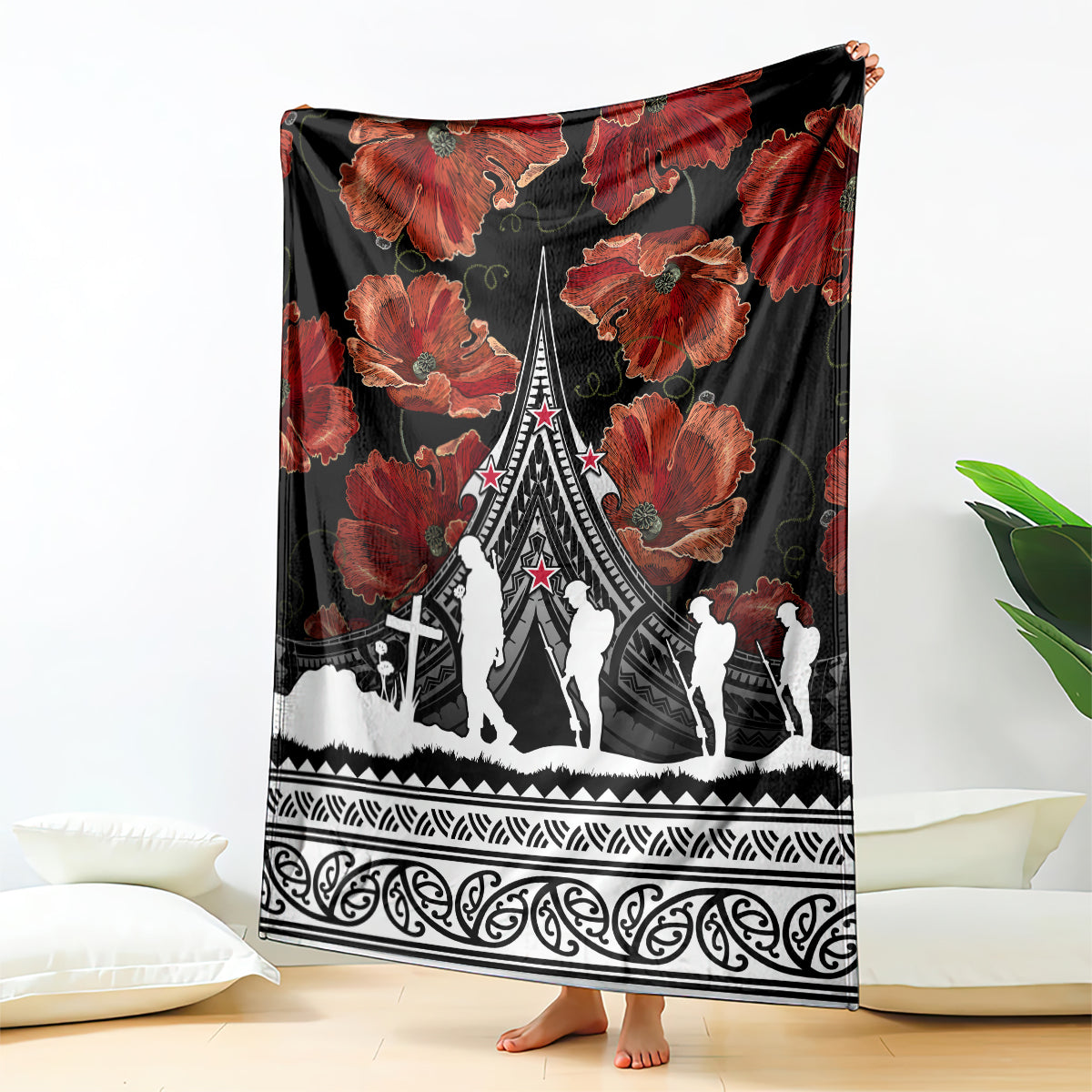 new-zealand-anzac-day-blanket-poppy-with-polynesian-pattern