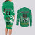 Nigeria Football Couples Matching Long Sleeve Bodycon Dress and Long Sleeve Button Shirt Go Super Eagles - Wonder Print Shop