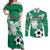 Nigeria Football Couples Matching Off Shoulder Maxi Dress and Long Sleeve Button Shirt Go Super Eagles - Wonder Print Shop