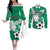 Nigeria Football Couples Matching Off The Shoulder Long Sleeve Dress and Long Sleeve Button Shirt Go Super Eagles