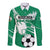 Nigeria Football Long Sleeve Button Shirt Go Super Eagles - Wonder Print Shop