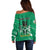 Nigeria Football Off Shoulder Sweater Go Super Eagles - Wonder Print Shop