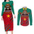 Cameroon Football Couples Matching Long Sleeve Bodycon Dress and Long Sleeve Button Shirt Go Les Lions Indomptables - Wonder Print Shop