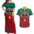 Cameroon Football Couples Matching Off Shoulder Maxi Dress and Hawaiian Shirt Go Les Lions Indomptables - Wonder Print Shop