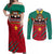 Cameroon Football Couples Matching Off Shoulder Maxi Dress and Long Sleeve Button Shirt Go Les Lions Indomptables - Wonder Print Shop