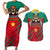 Cameroon Football Couples Matching Short Sleeve Bodycon Dress and Hawaiian Shirt Go Les Lions Indomptables - Wonder Print Shop