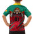 Cameroon Football Family Matching Off Shoulder Short Dress and Hawaiian Shirt Go Les Lions Indomptables - Wonder Print Shop