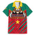 Cameroon Football Family Matching Off Shoulder Short Dress and Hawaiian Shirt Go Les Lions Indomptables - Wonder Print Shop