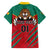 Cameroon Football Family Matching Off Shoulder Short Dress and Hawaiian Shirt Go Les Lions Indomptables - Wonder Print Shop