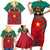 Cameroon Football Family Matching Short Sleeve Bodycon Dress and Hawaiian Shirt Go Les Lions Indomptables - Wonder Print Shop