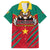 Cameroon Football Family Matching Short Sleeve Bodycon Dress and Hawaiian Shirt Go Les Lions Indomptables - Wonder Print Shop