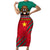 Cameroon Football Family Matching Short Sleeve Bodycon Dress and Hawaiian Shirt Go Les Lions Indomptables - Wonder Print Shop