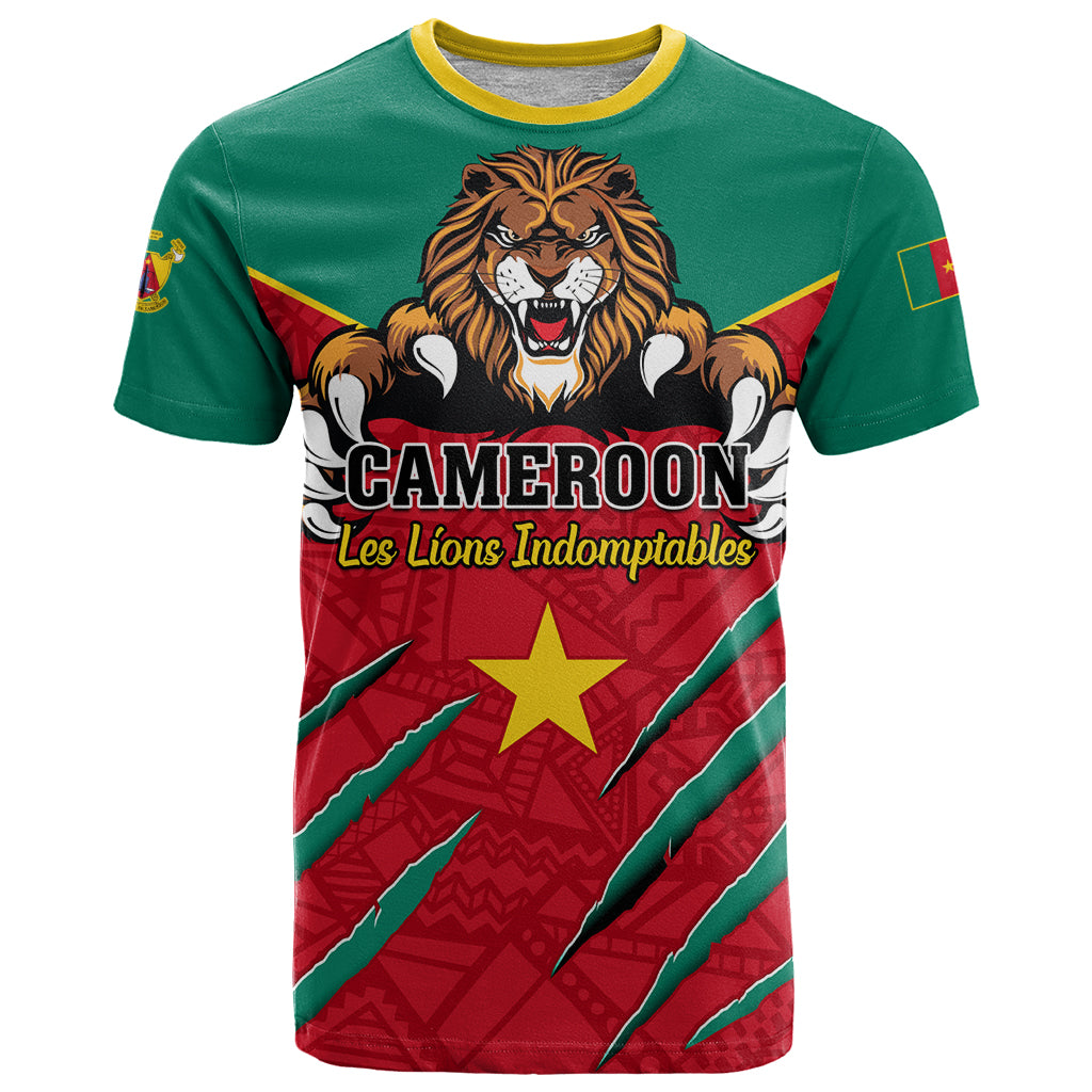 Cameroon Football T Shirt Go Les Lions Indomptables - Wonder Print Shop