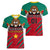 Cameroon Football Women V Neck T Shirt Go Les Lions Indomptables - Wonder Print Shop