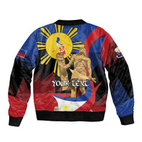 Personalized Philippines Lapulapu Sleeve Zip Bomber Jacket Hero Behind The Myth