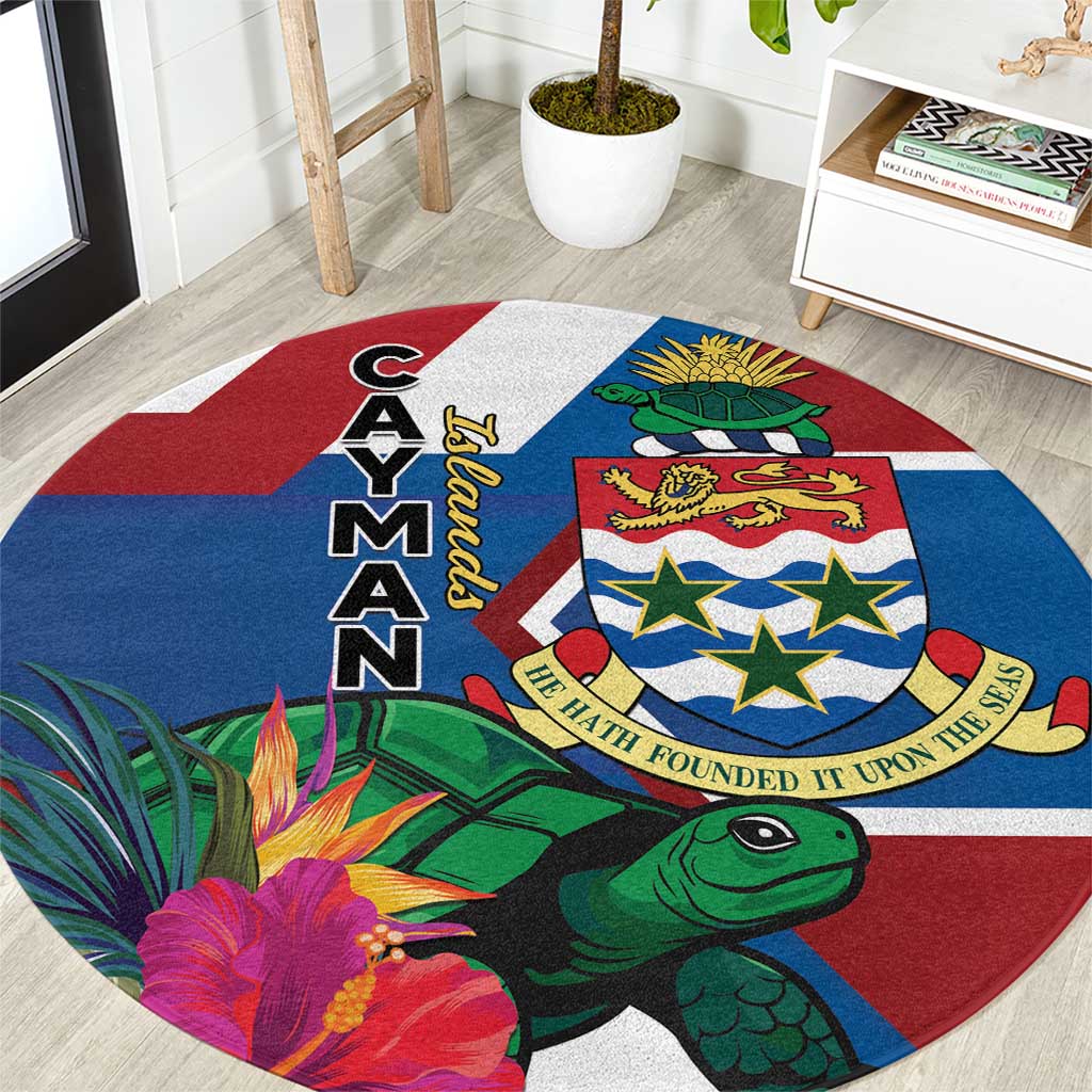 Cayman Islands Round Carpet Tropical Green Turtle