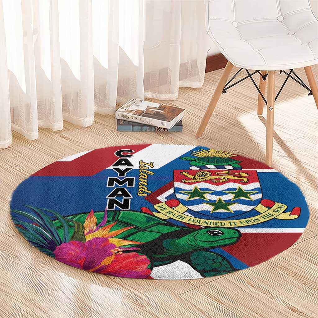 Cayman Islands Round Carpet Tropical Green Turtle