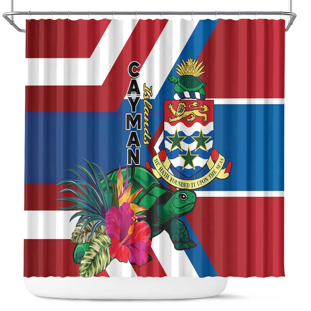 Cayman Islands Shower Curtain Tropical Green Turtle