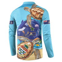 Grand Cayman Map Sea Turtle Button Sweatshirt Ocean Vibes