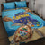 Grand Cayman Map Sea Turtle Quilt Bed Set Ocean Vibes