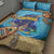 Grand Cayman Map Sea Turtle Quilt Bed Set Ocean Vibes