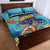 Grand Cayman Map Sea Turtle Quilt Bed Set Ocean Vibes