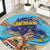 Grand Cayman Map Sea Turtle Round Carpet Ocean Vibes