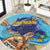 Cayman Brac Map Sea Turtle Round Carpet Ocean Vibes