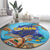 Cayman Brac Map Sea Turtle Round Carpet Ocean Vibes