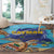 Cayman Brac Map Sea Turtle Round Carpet Ocean Vibes