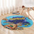 Cayman Brac Map Sea Turtle Round Carpet Ocean Vibes