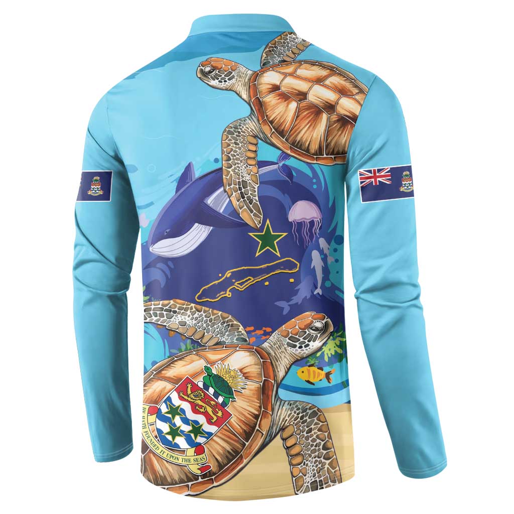 Little Cayman Map Sea Turtle Button Sweatshirt Ocean Vibes