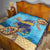 Little Cayman Map Sea Turtle Quilt Ocean Vibes